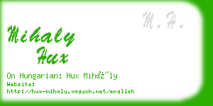 mihaly hux business card
